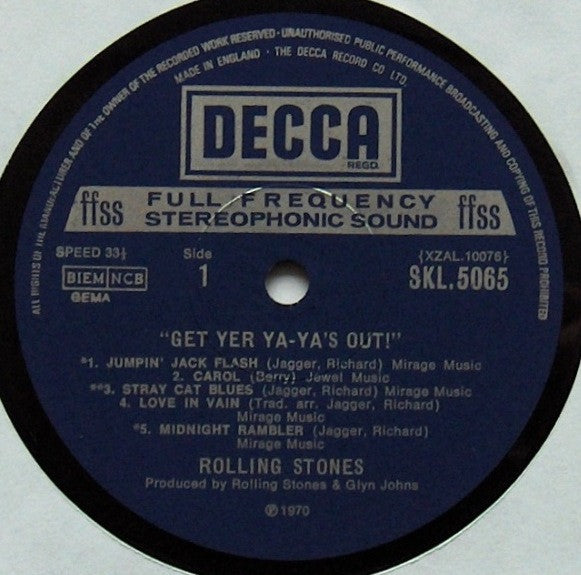 The Rolling Stones : Get Yer Ya-Ya's Out! - The Rolling Stones In Concert (LP, Album)