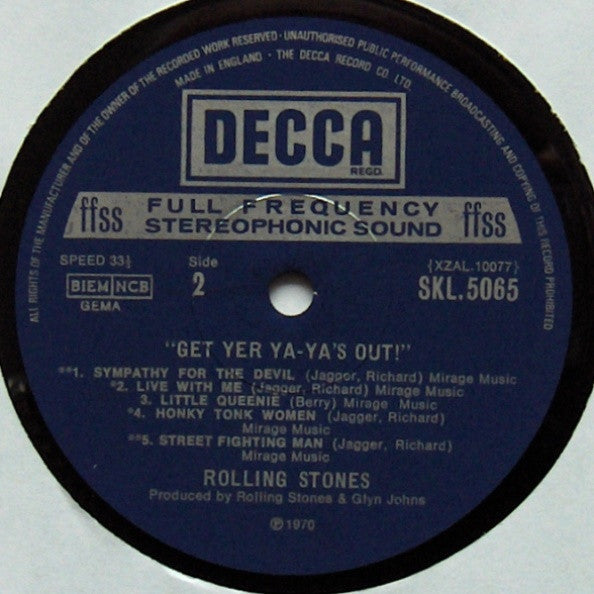 The Rolling Stones : Get Yer Ya-Ya's Out! - The Rolling Stones In Concert (LP, Album)