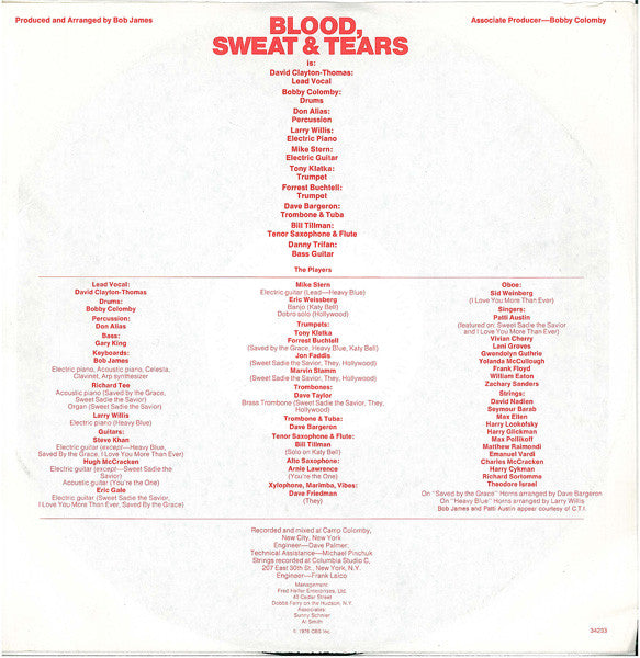 Blood, Sweat And Tears : More Than Ever (LP, Album, Promo)