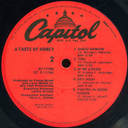 A Taste Of Honey : A Taste Of Honey (LP, Album, Los)