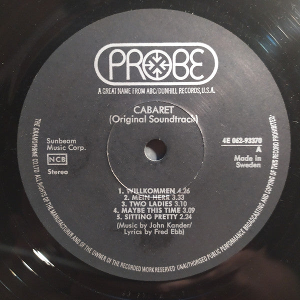 Various : Cabaret - Original Soundtrack Recording (LP, RE)