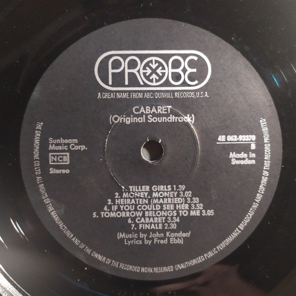 Various : Cabaret - Original Soundtrack Recording (LP, RE)