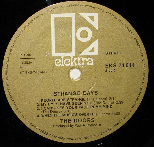 The Doors : Strange Days (LP, Album, RE)