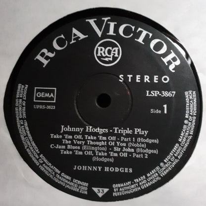 Johnny Hodges : Triple Play (LP)
