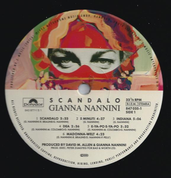 Gianna Nannini : Scandalo (LP, Album)