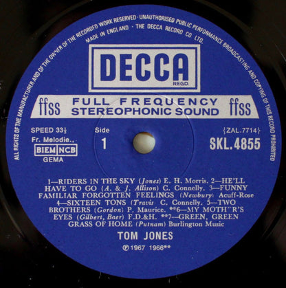 Tom Jones : Green, Green Grass Of Home (LP, Album, RE)