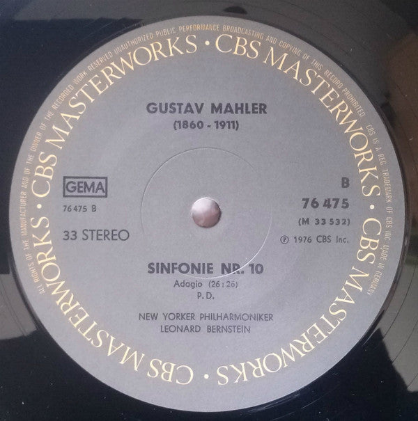 Gustav Mahler - Janet Baker, Leonard Bernstein, Israel Philharmonic Orchestra / New York Philharmonic : Kindertotenlieder / Symphony No. 10-Adagio (LP)