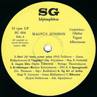 Magnús Jónsson (2) : Fjórtán Íslenzk Sönglög (LP, Album, Mono)