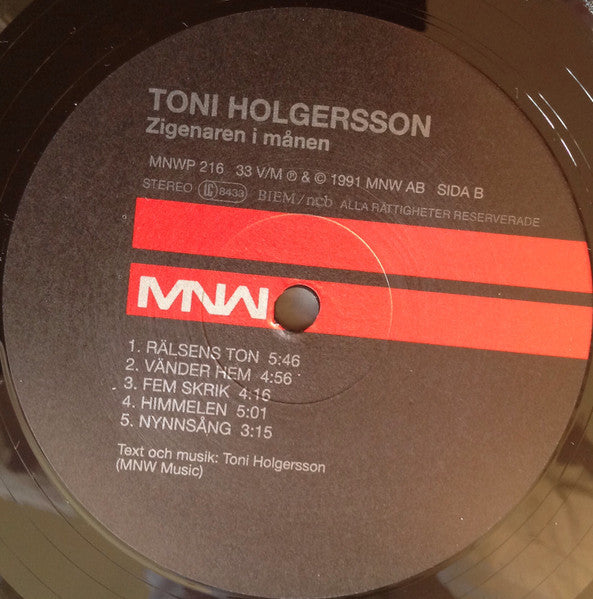 Toni Holgersson : Zigenaren I Månen (LP, Album)