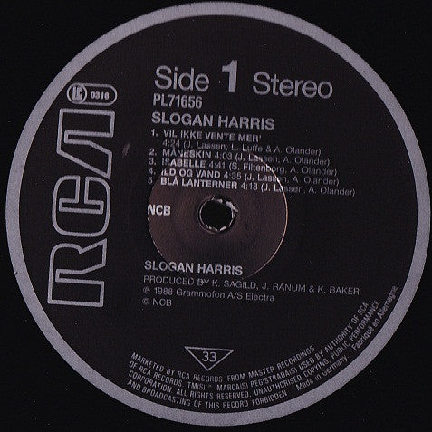 Slogan Harris : Slogan Harris (LP, Album)