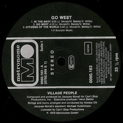 Village People : Go West (LP, Album)