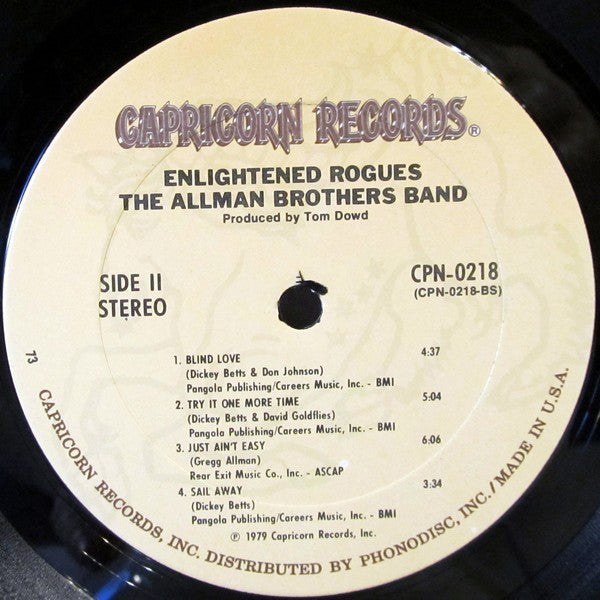 The Allman Brothers Band : Enlightened Rogues (LP, Album, 73,)