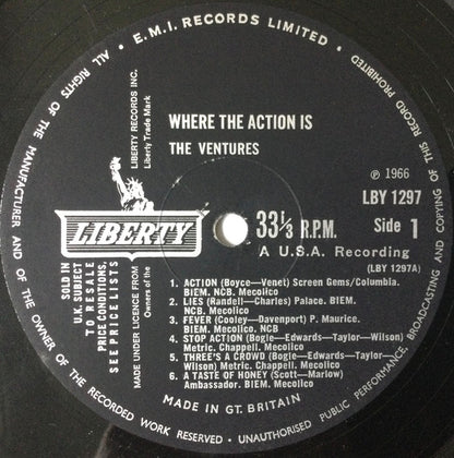 The Ventures : Where The Act!on Is (LP, Mono)