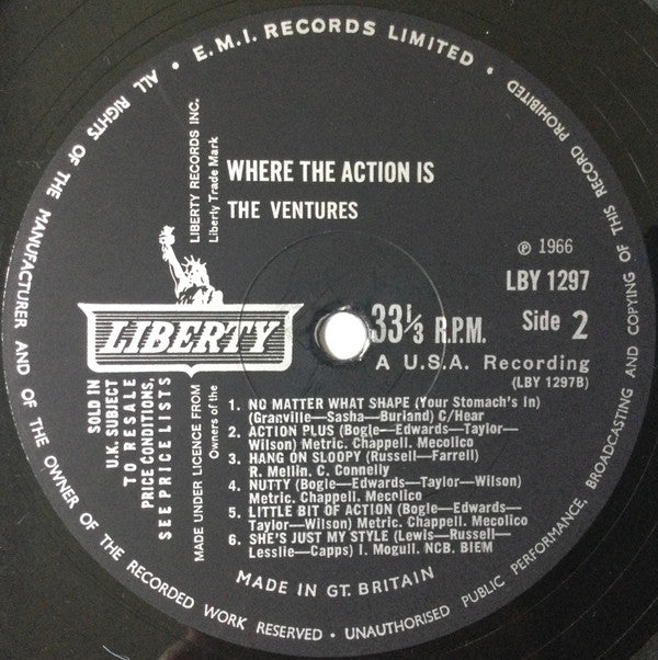 The Ventures : Where The Act!on Is (LP, Mono)