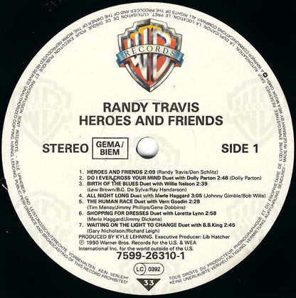 Randy Travis : Heroes And Friends (Duets) (LP, Album)