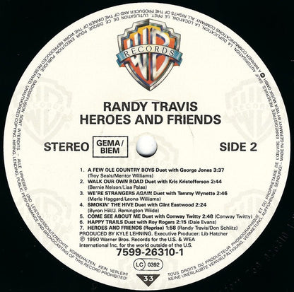 Randy Travis : Heroes And Friends (Duets) (LP, Album)