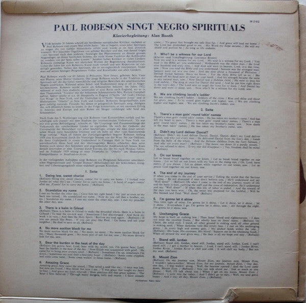 Paul Robeson : Paul Robeson Singt Negro Spirituals (LP, Album)