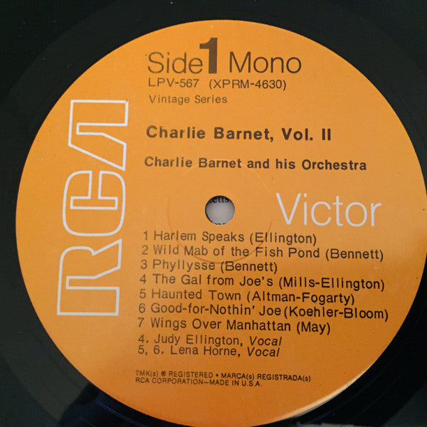 Charlie Barnet And His Orchestra : Charlie Barnet, Vol. II (LP, Comp, Mono)