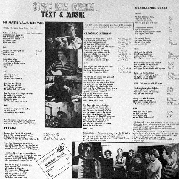 Text & Musik : Stäng Inte Dörren... (LP, Album)