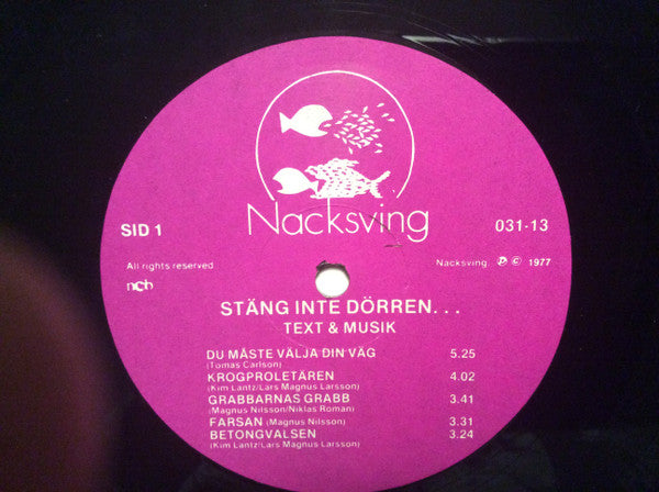 Text & Musik : Stäng Inte Dörren... (LP, Album)