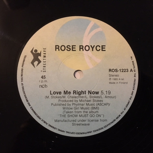 Rose Royce : Love Me Right Now (12")