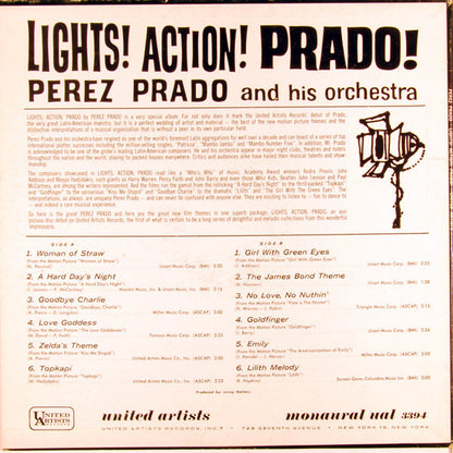 Perez Prado And His Orchestra : Lights! Action! Prado! (LP, Album, Mono)