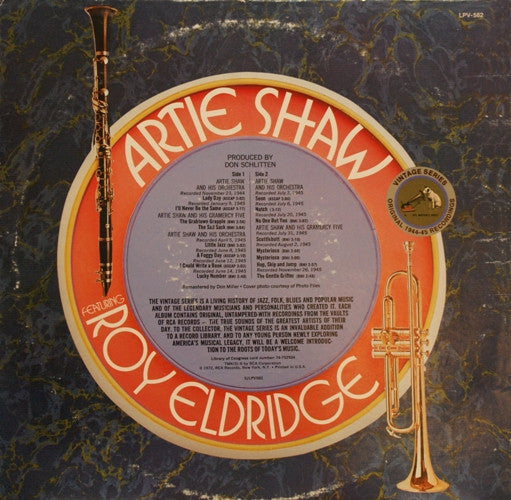 Artie Shaw : Artie Shaw Featuring Roy Eldridge (LP, Gat)