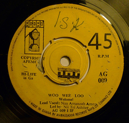 Wulomei : Woo We Loo / Wala Tu Wala Sa (7")