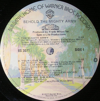 New Birth Featuring Leslie Wilson : Behold The Mighty Army (LP, Album, Jac)