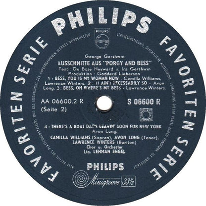 George Gershwin / Camilla Williams, Lawrence Winters : Ausschnitte Aus Porgy And Bess (10")