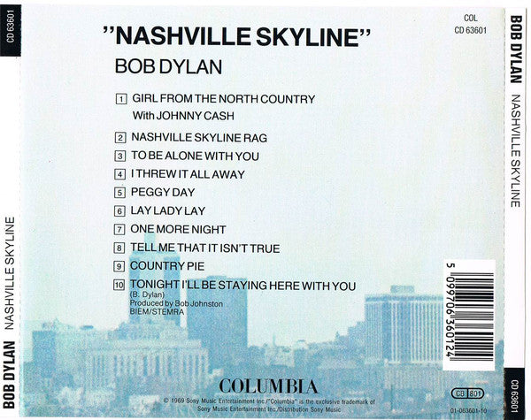 Bob Dylan : Nashville Skyline (CD, Album, RE)