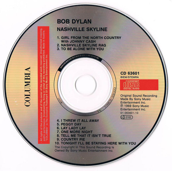 Bob Dylan : Nashville Skyline (CD, Album, RE)