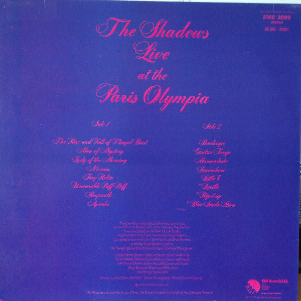 The Shadows : Live At The Paris Olympia (LP, Album)