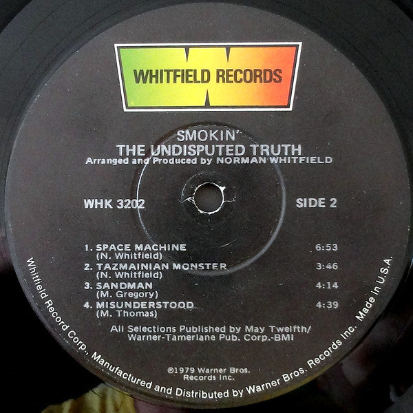 The Undisputed Truth : Smokin' (LP, Album, Jac)