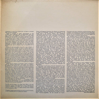 Igor Stravinsky - Leonard Bernstein, Tatiana Troyanos, René Kollo, Boston Symphony Orchestra : Oedipus Rex (LP, Gat)