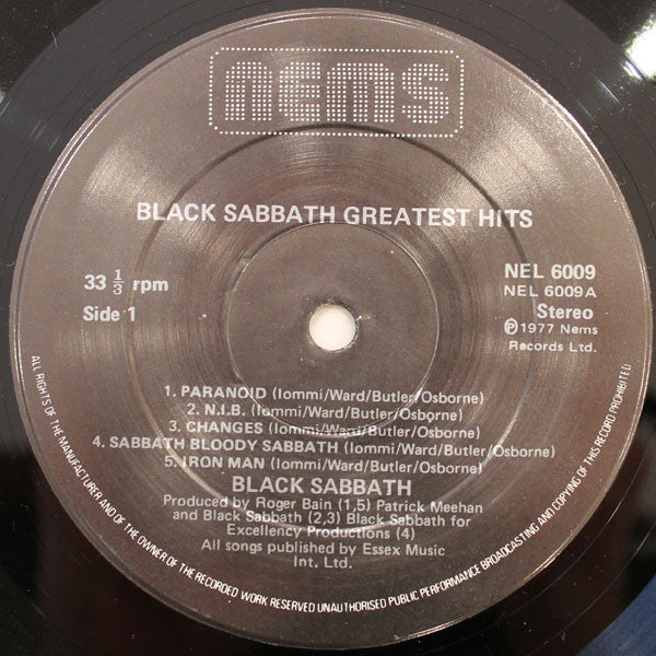 Black Sabbath : Greatest Hits (LP, Comp)