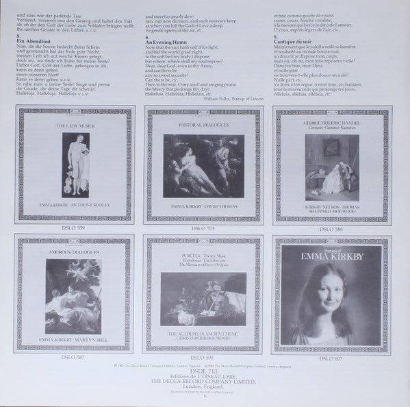 Henry Purcell - Emma Kirkby, Anthony Rooley • Christopher Hogwood : Songs & Airs (LP)