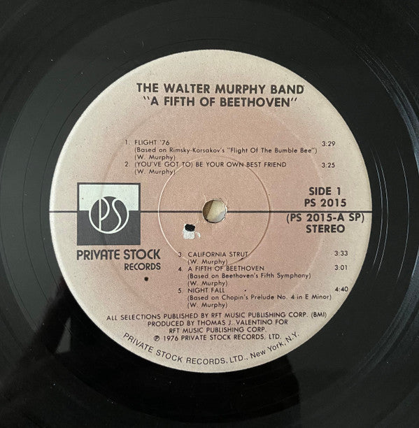 Walter Murphy & The Big Apple Band : A Fifth Of Beethoven (LP, Album)