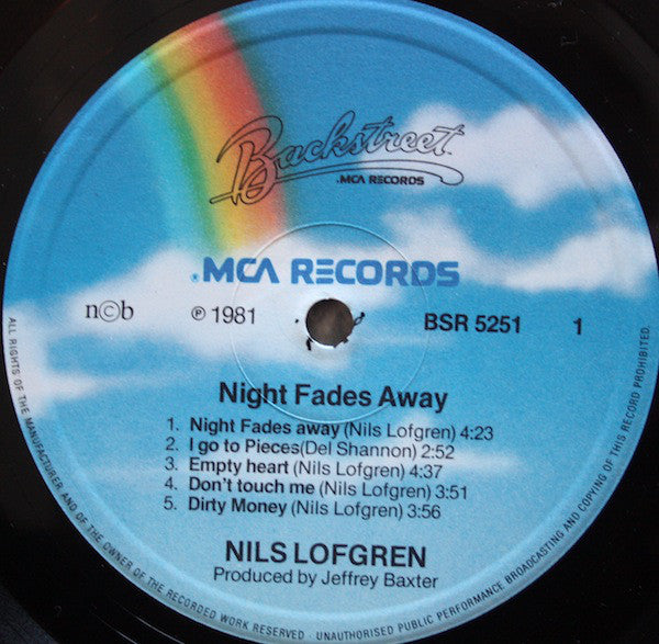 Nils Lofgren : Night Fades Away (LP, Album)