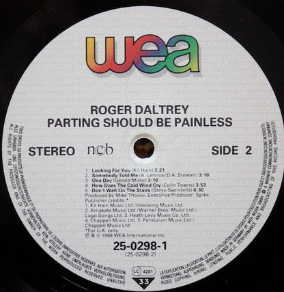 Roger Daltrey : Parting Should Be Painless (LP, Album)