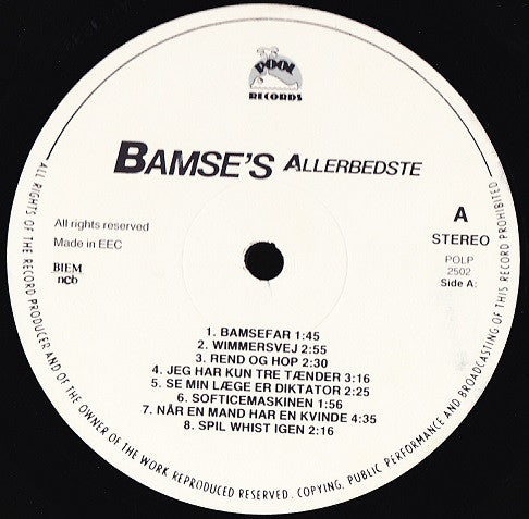 Flemming "Bamse" Jørgensen : Bamse's Allerbedste (Bamse's 32 Bedste Sange) (2xLP, Comp)