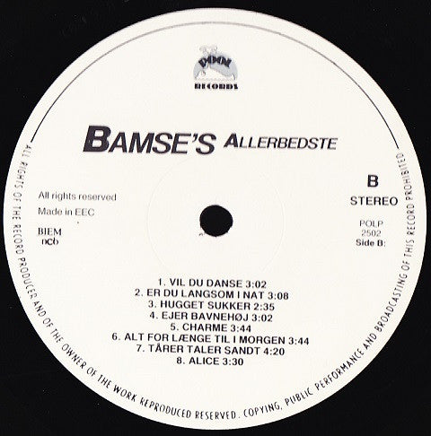 Flemming "Bamse" Jørgensen : Bamse's Allerbedste (Bamse's 32 Bedste Sange) (2xLP, Comp)