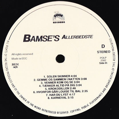 Flemming "Bamse" Jørgensen : Bamse's Allerbedste (Bamse's 32 Bedste Sange) (2xLP, Comp)