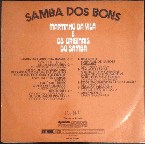 Martinho Da Vila E Os Originais Do Samba : Samba Dos Bons (LP, Comp)
