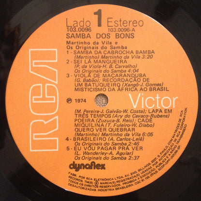 Martinho Da Vila E Os Originais Do Samba : Samba Dos Bons (LP, Comp)