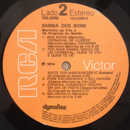 Martinho Da Vila E Os Originais Do Samba : Samba Dos Bons (LP, Comp)