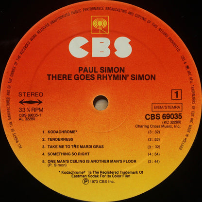 Paul Simon : There Goes Rhymin' Simon (LP, Album, RE, Gat)