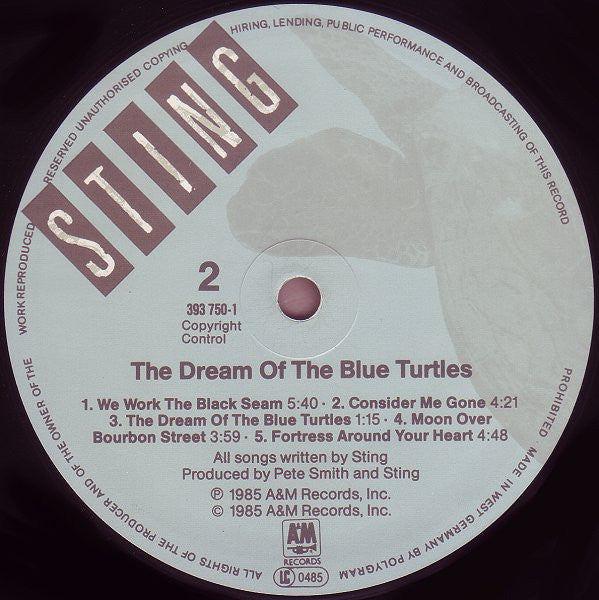 Sting : The Dream Of The Blue Turtles (LP, Album)