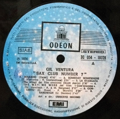 Gil Ventura : Sax Club Number 7 (LP, Album)