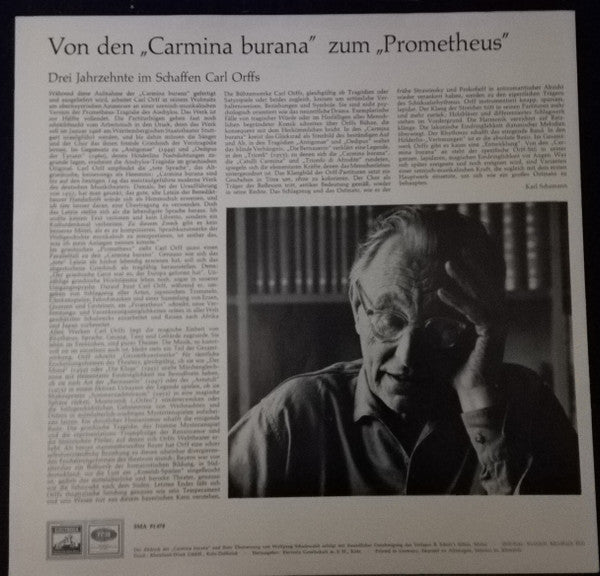 Carl Orff - Rafael Frühbeck De Burgos, Wilhelm Pitz, New Philharmonia Orchestra, Lucia Popp, Gerhard Unger, Raymond Wolansky, John Noble : Carmina Burana (LP)